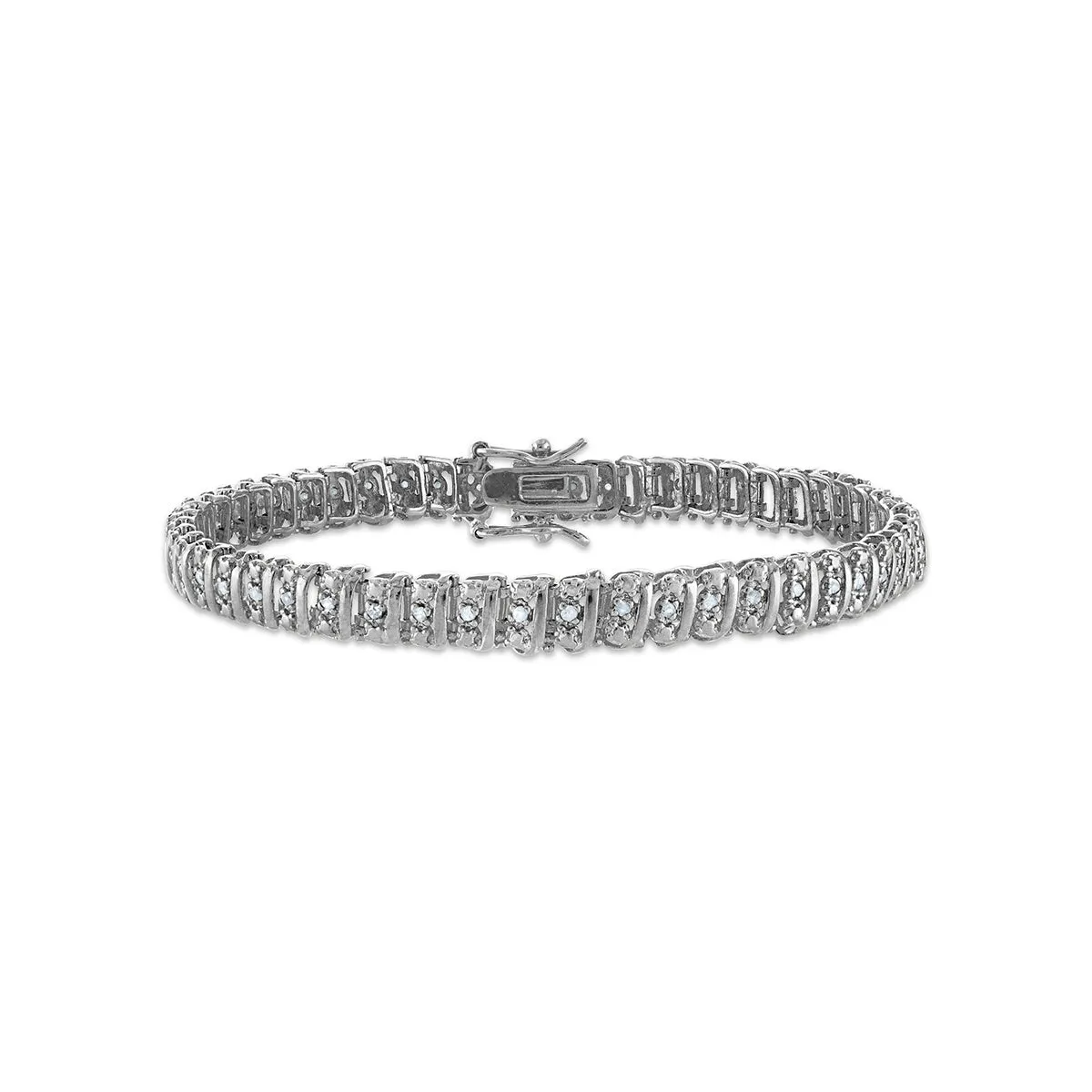 1/2 CTW Diamond 7.5-inch Tennis Bracelet in Sterling Silver