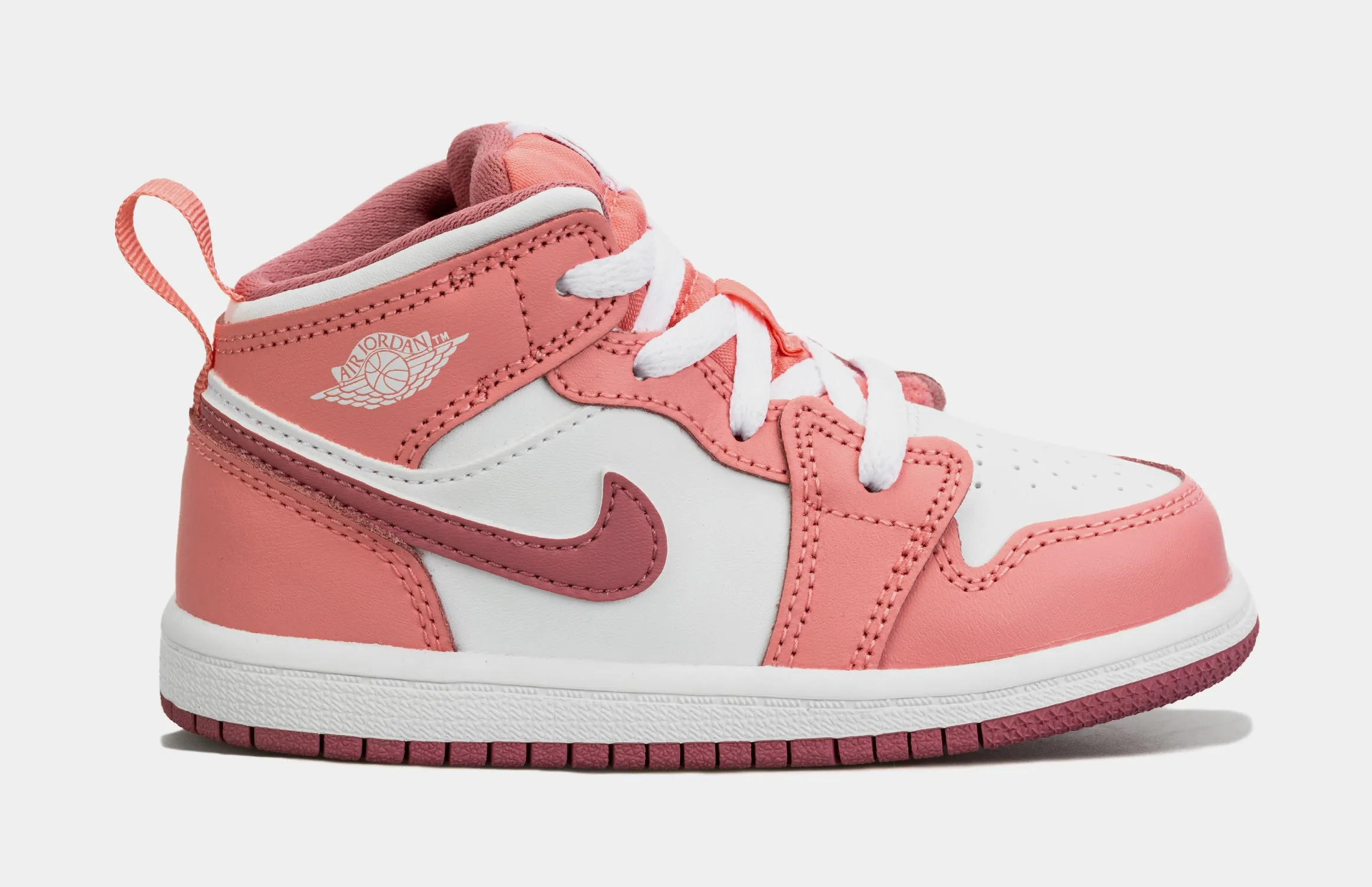 Air Jordan 1 Retro Mid Valentine's Day Infant Toddler Lifestyle Shoes (White/Pink)