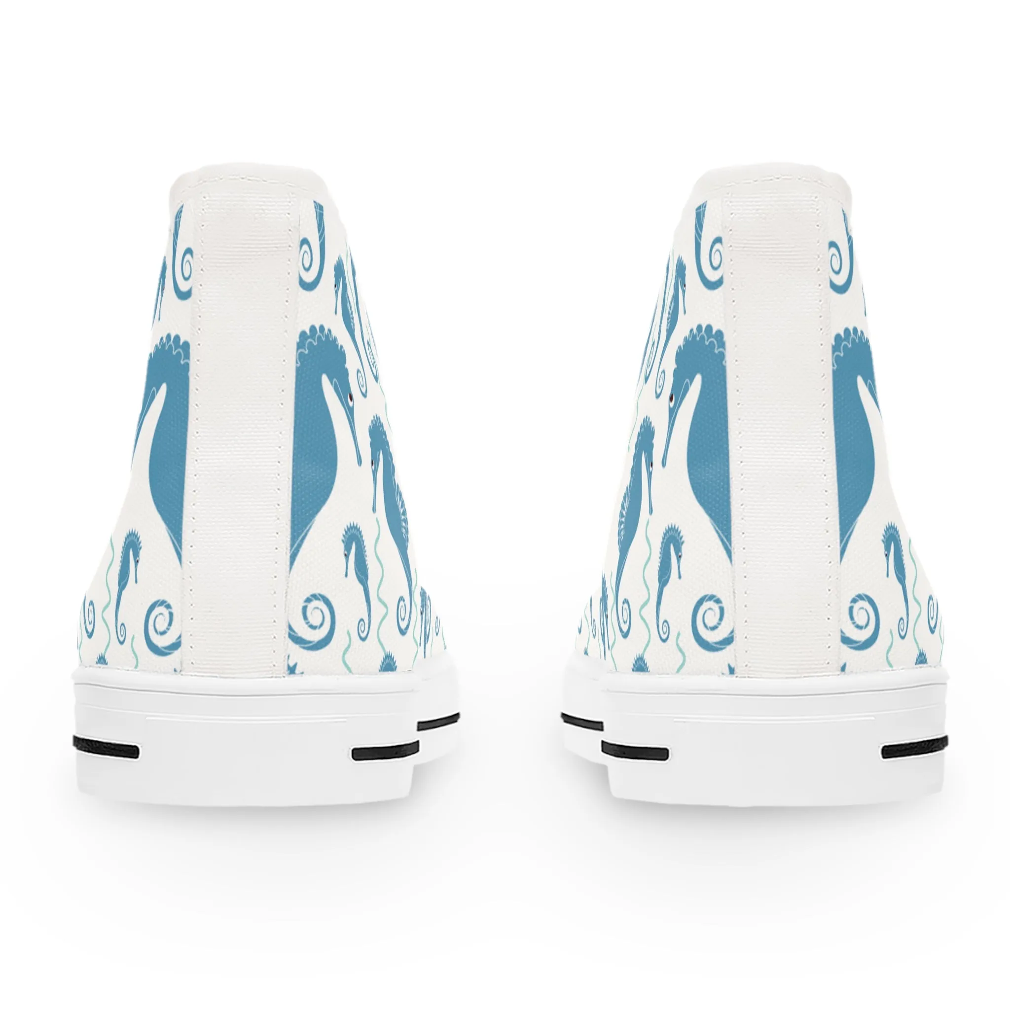 Blue Seahorse Women's High Top Sneakers