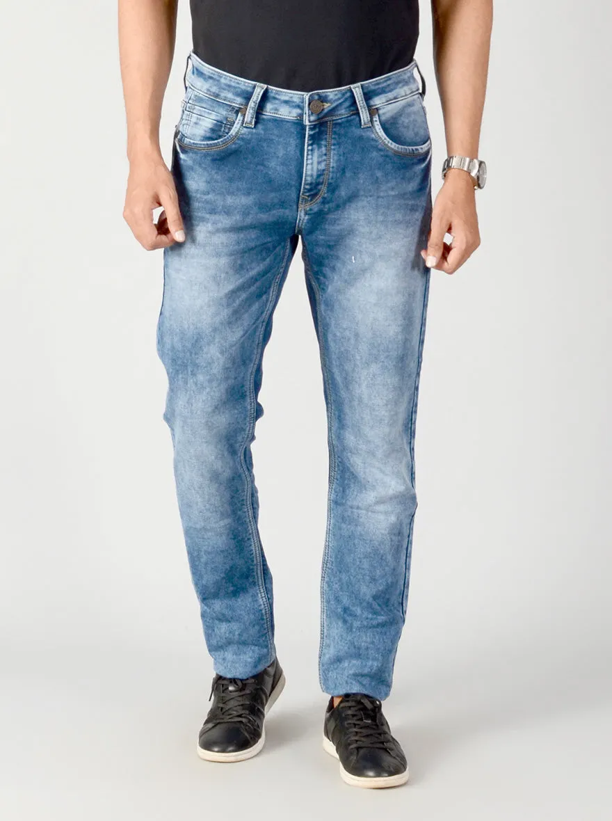 Blue Washed Slim Fit Jeans | JadeBlue