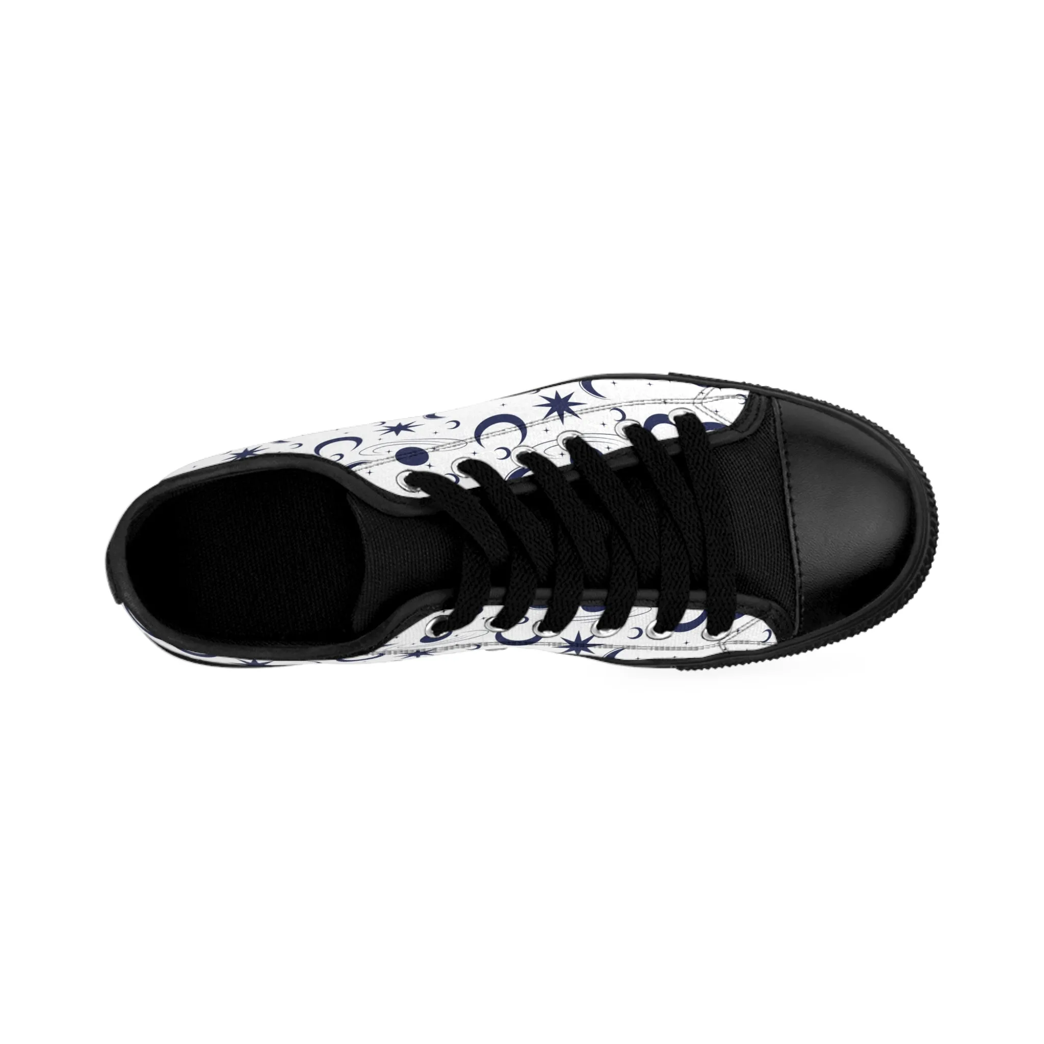 Celestial Blue Space Pattern Men's Sneakers