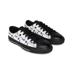 Celestial Blue Space Pattern Men's Sneakers