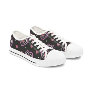 Chalk Hearts Women's Low Top Sneakers