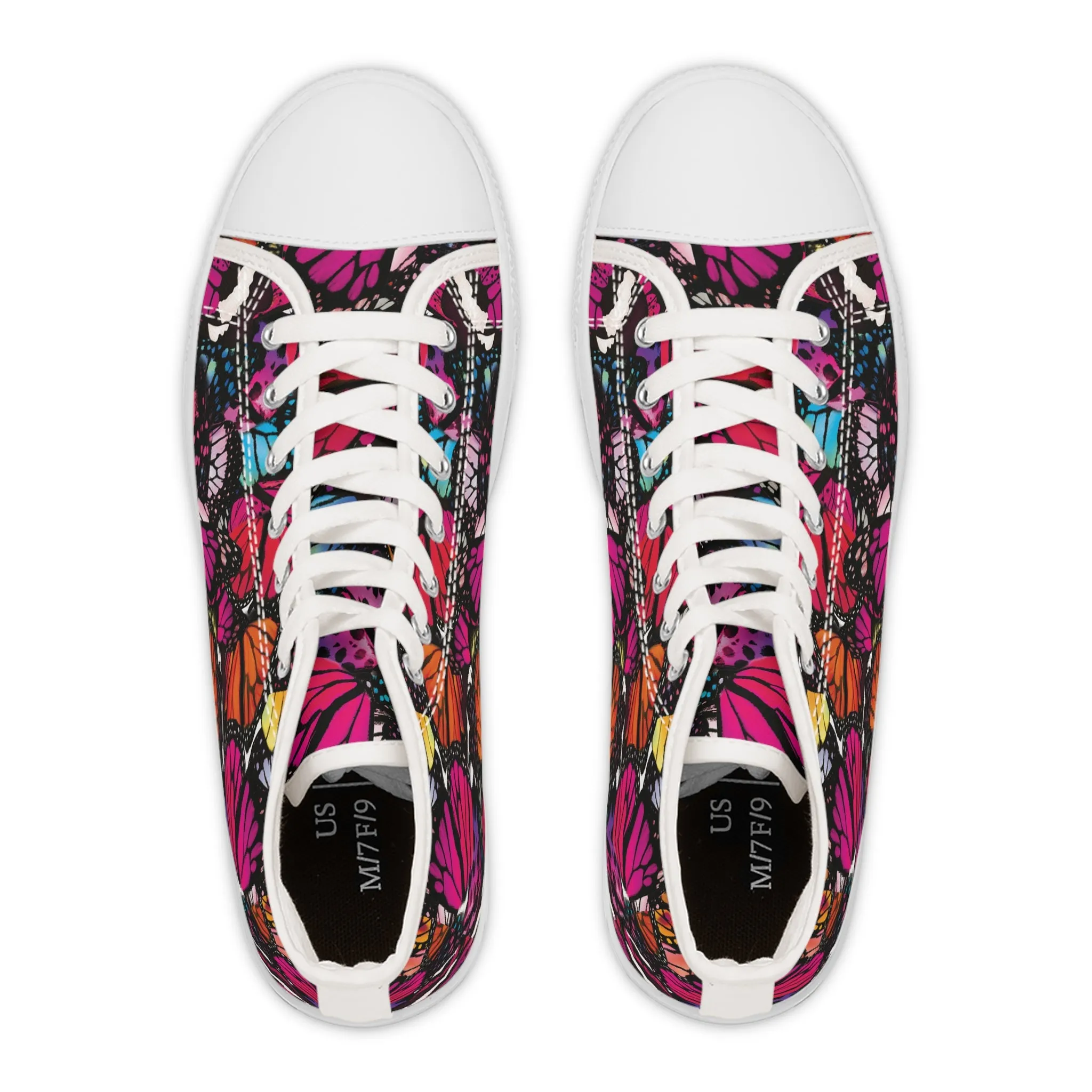 Colorful Butterfly Women's High Top Sneakers