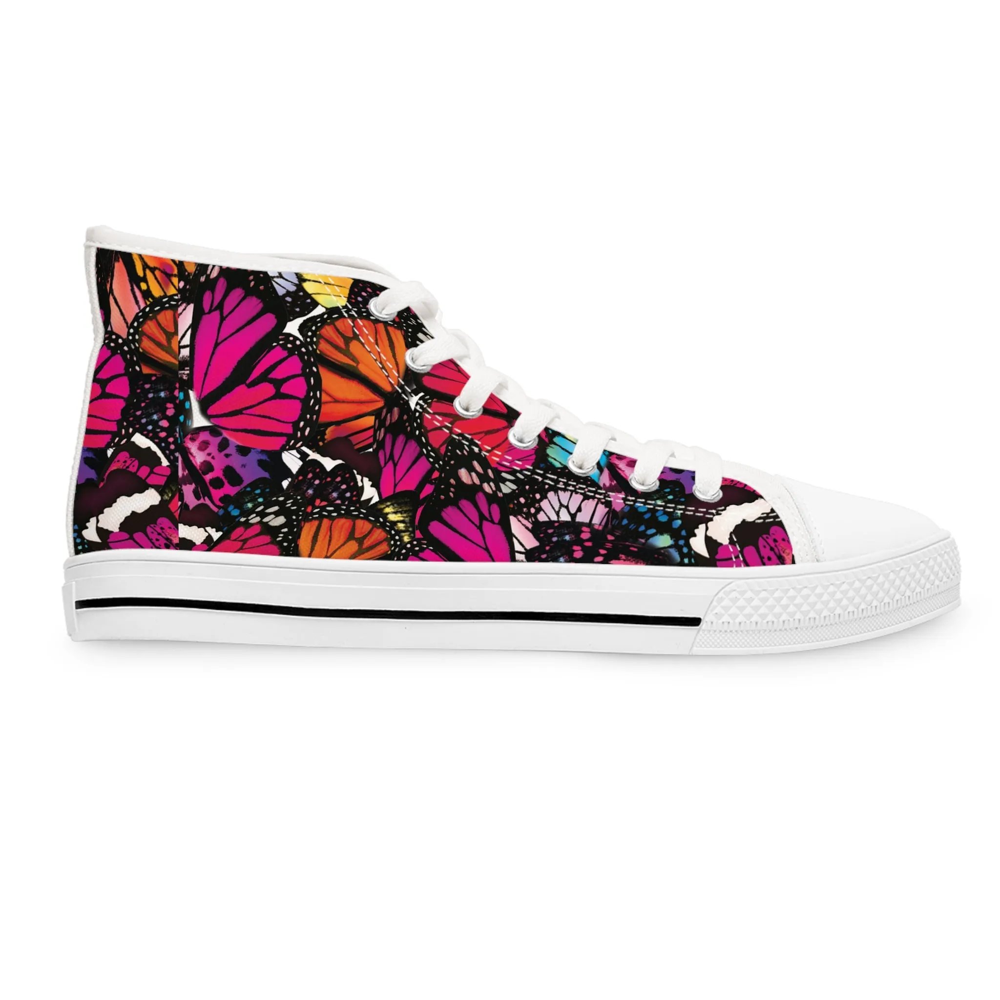 Colorful Butterfly Women's High Top Sneakers