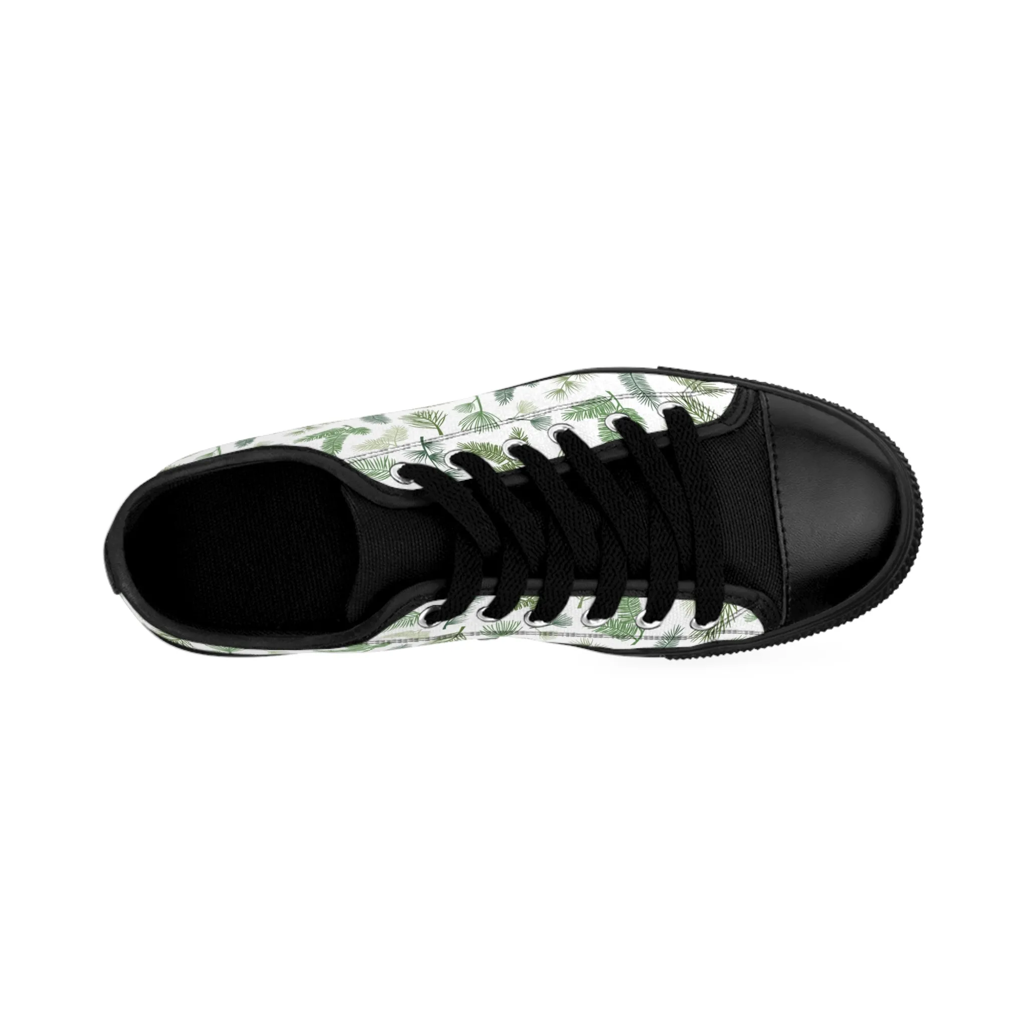 Evergreen Plant Leaves Women's Sneakers