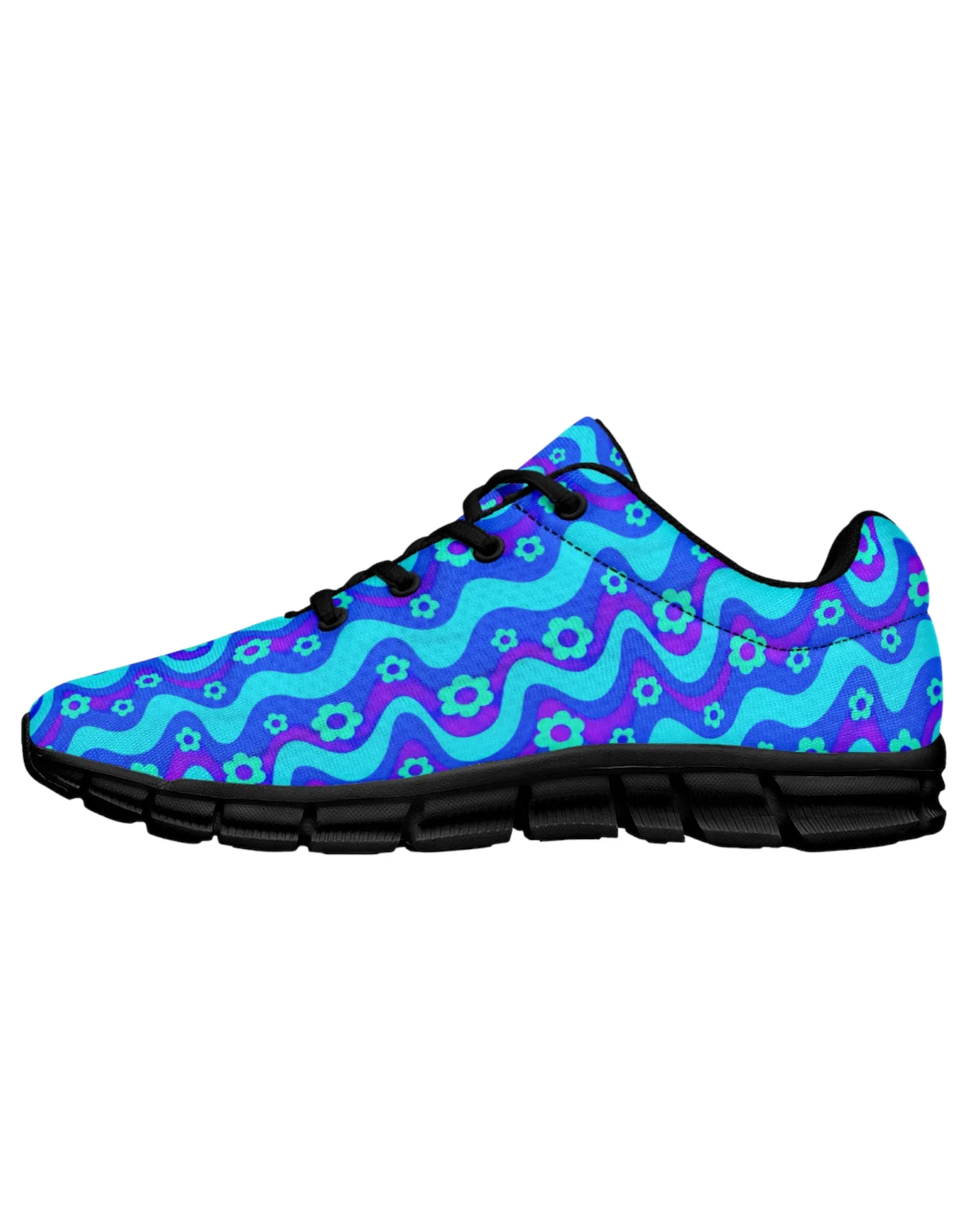 Flower Power Blue Festival Sneakers