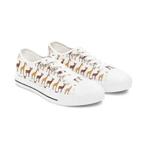 Giraffe Okapi Zebra Women's Low Top Sneakers