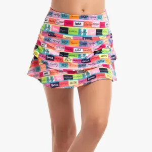 Girl's Motivate Me Ruche Tennis Skort with Back Pocket Multicolor