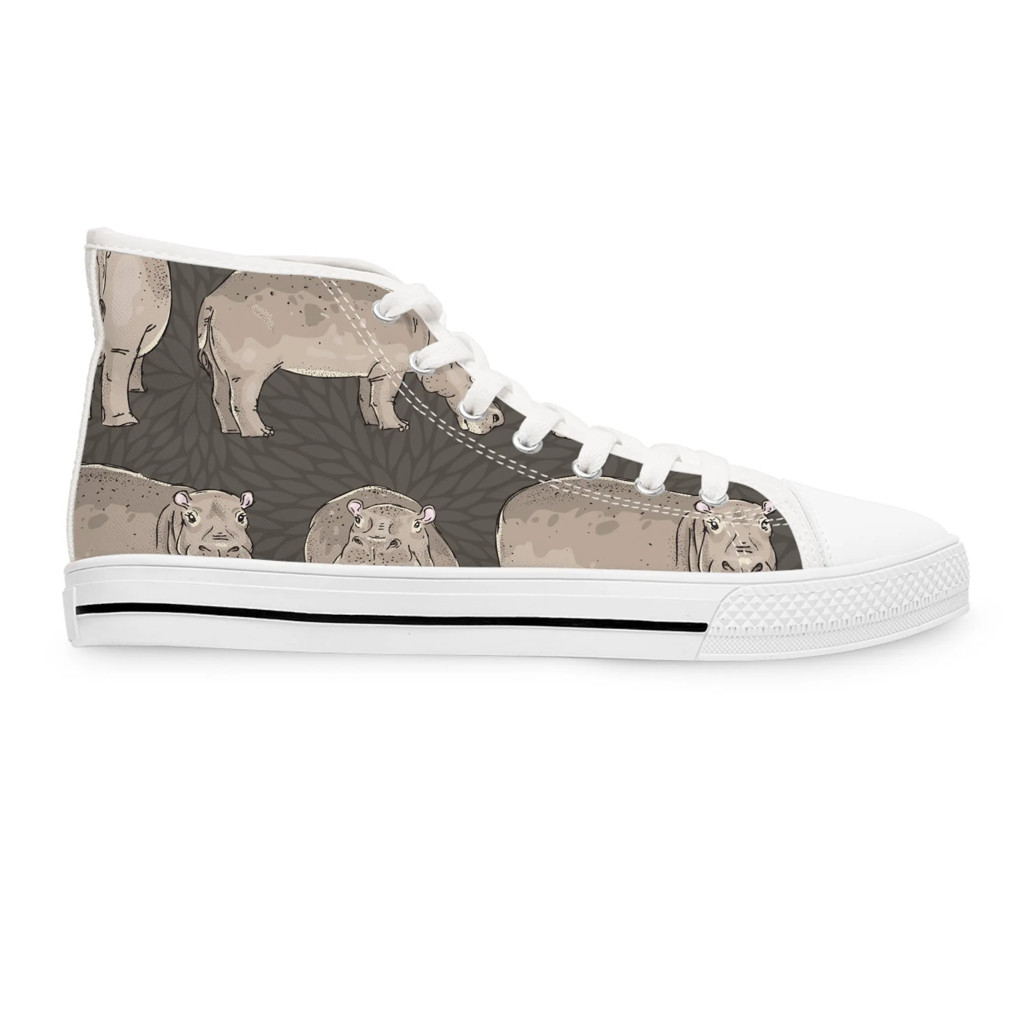 Hippopotamus Women's High Top Sneakers