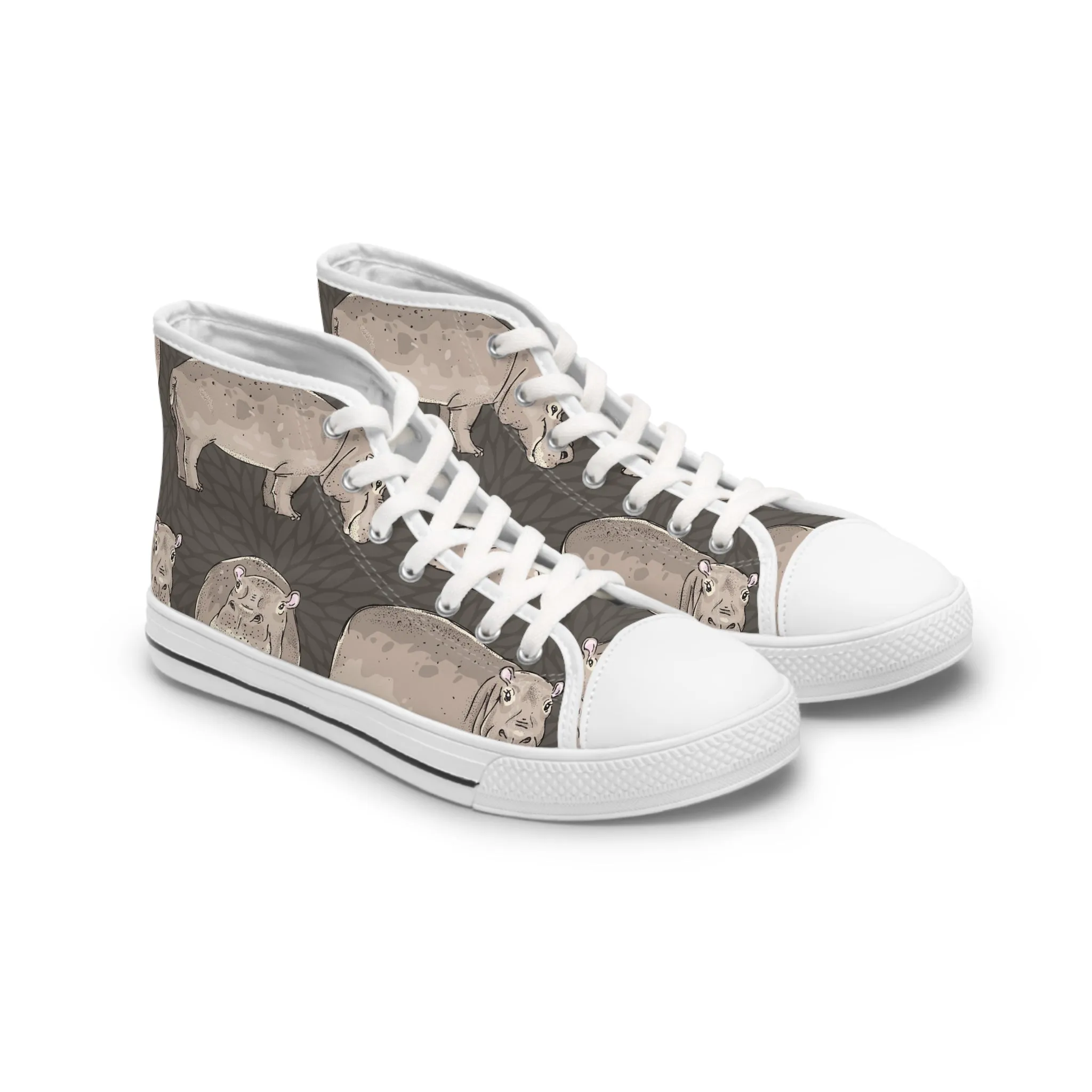 Hippopotamus Women's High Top Sneakers