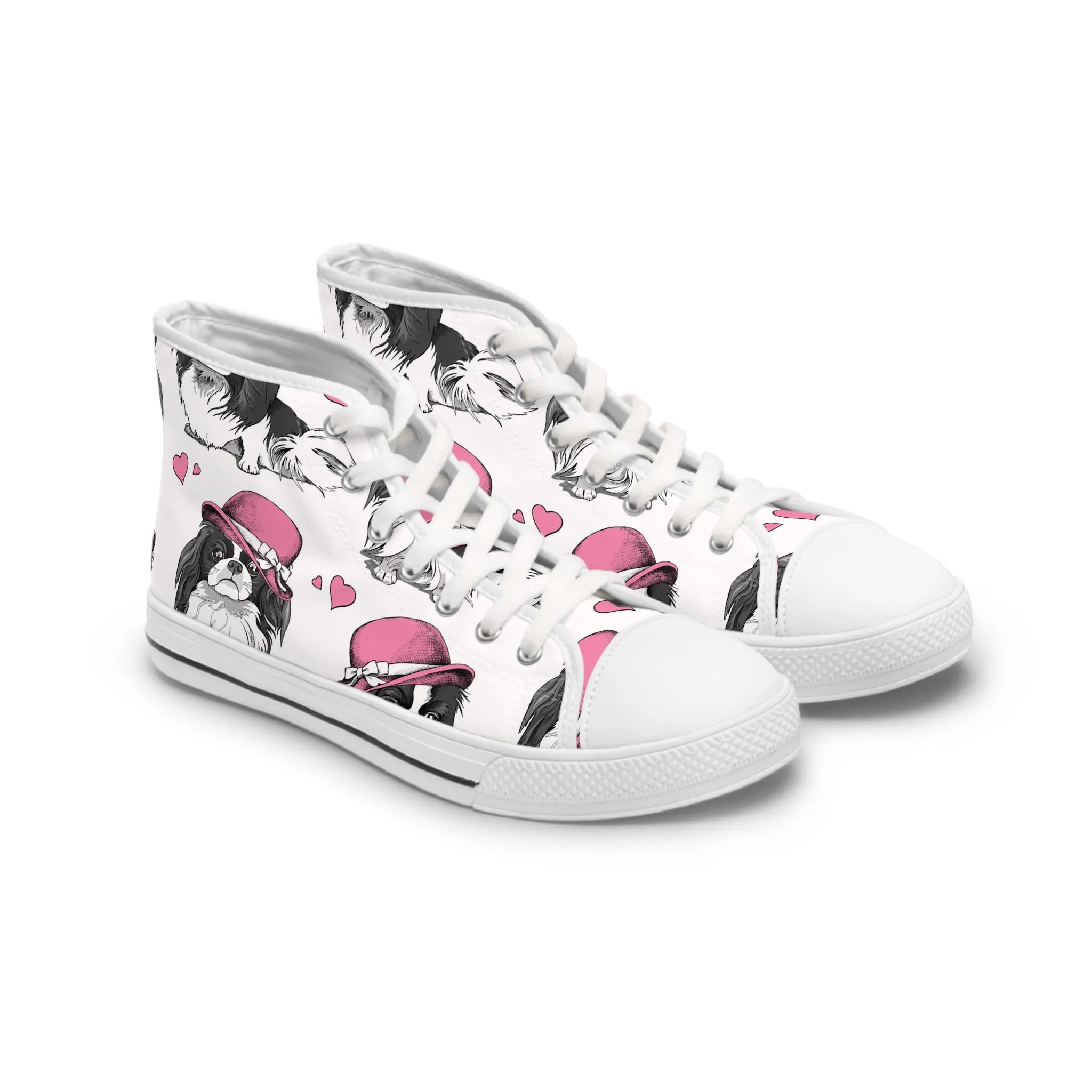 Japanese Chin Women's High Top Sneakers