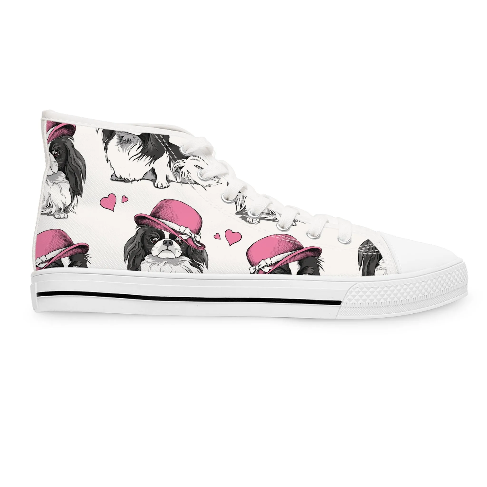 Japanese Chin Women's High Top Sneakers