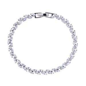 Marquise Cut Cubic Zirconia Tennis Bracelet for Women with White Diamond Cubic Zirconia