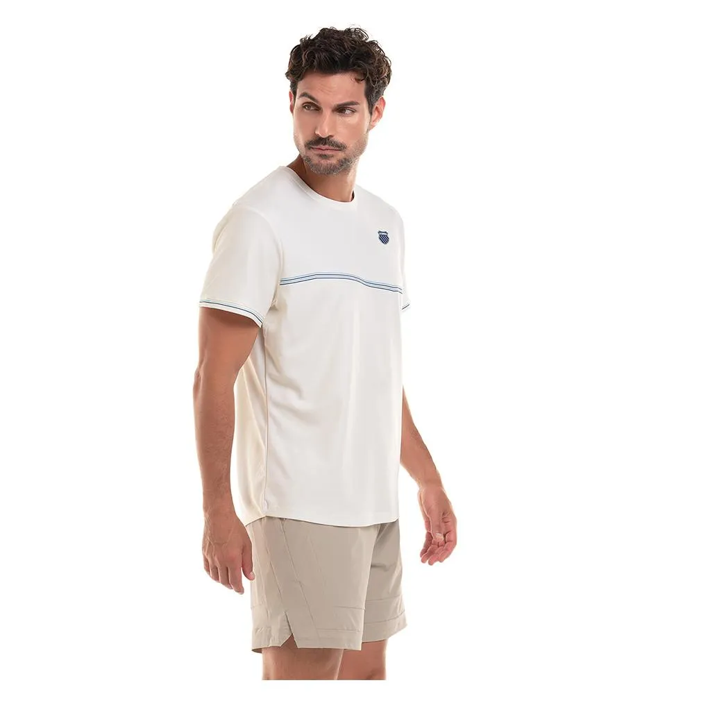 Men's Capri Wave Short Sleeve Tennis Crew Star White