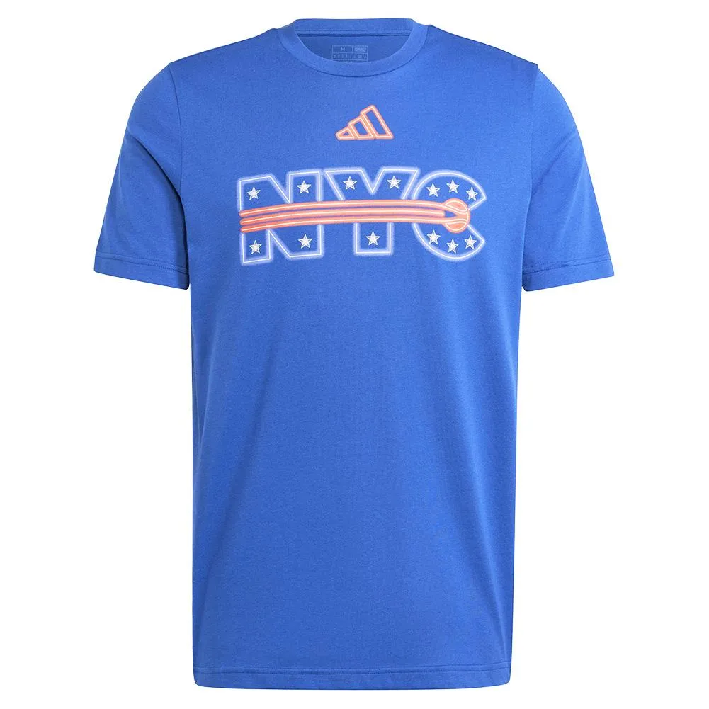 Mens NYC Graphic Tennis Tee Lucid Blue