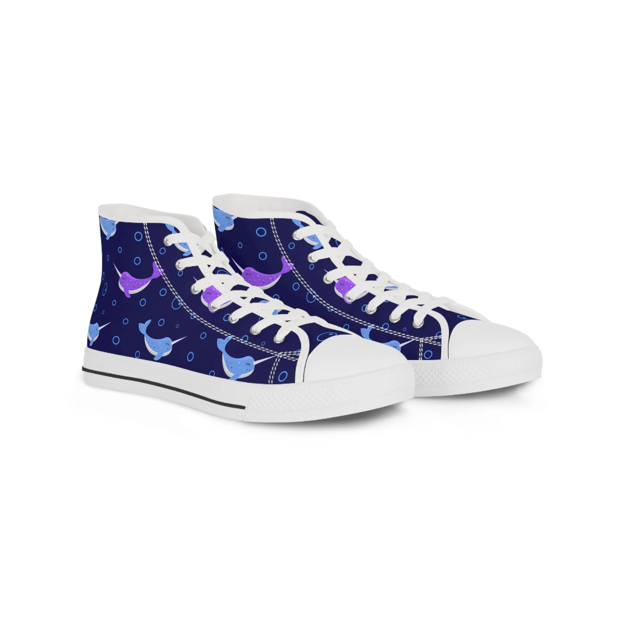 Narwhal Men's High Top Sneakers