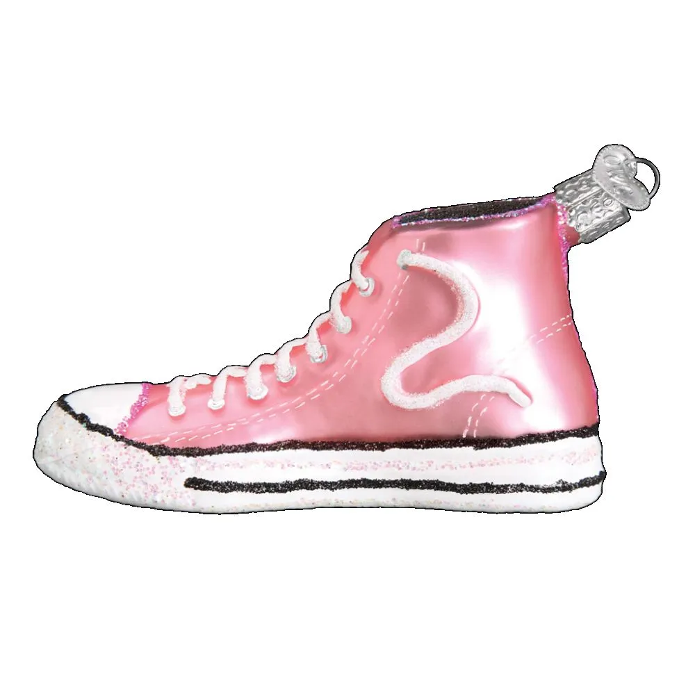 Old World Christmas Pink High-Top Sneaker Ornament