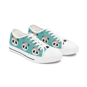 Panda Head Women's Low Top Sneakers