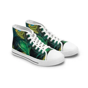 Peacock Feathers Women's High Top Sneakers