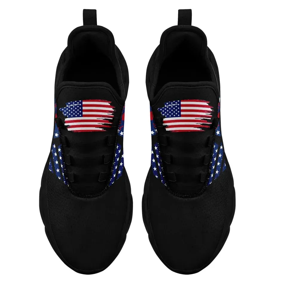 Personalized Trump Fashion Sneakers, Custom Patriotic Trump Shoes, Breathable Maxsoul Shoes