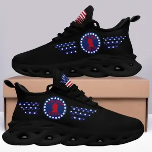 Personalized Trump Fashion Sneakers, Custom Patriotic Trump Shoes, Breathable Maxsoul Shoes