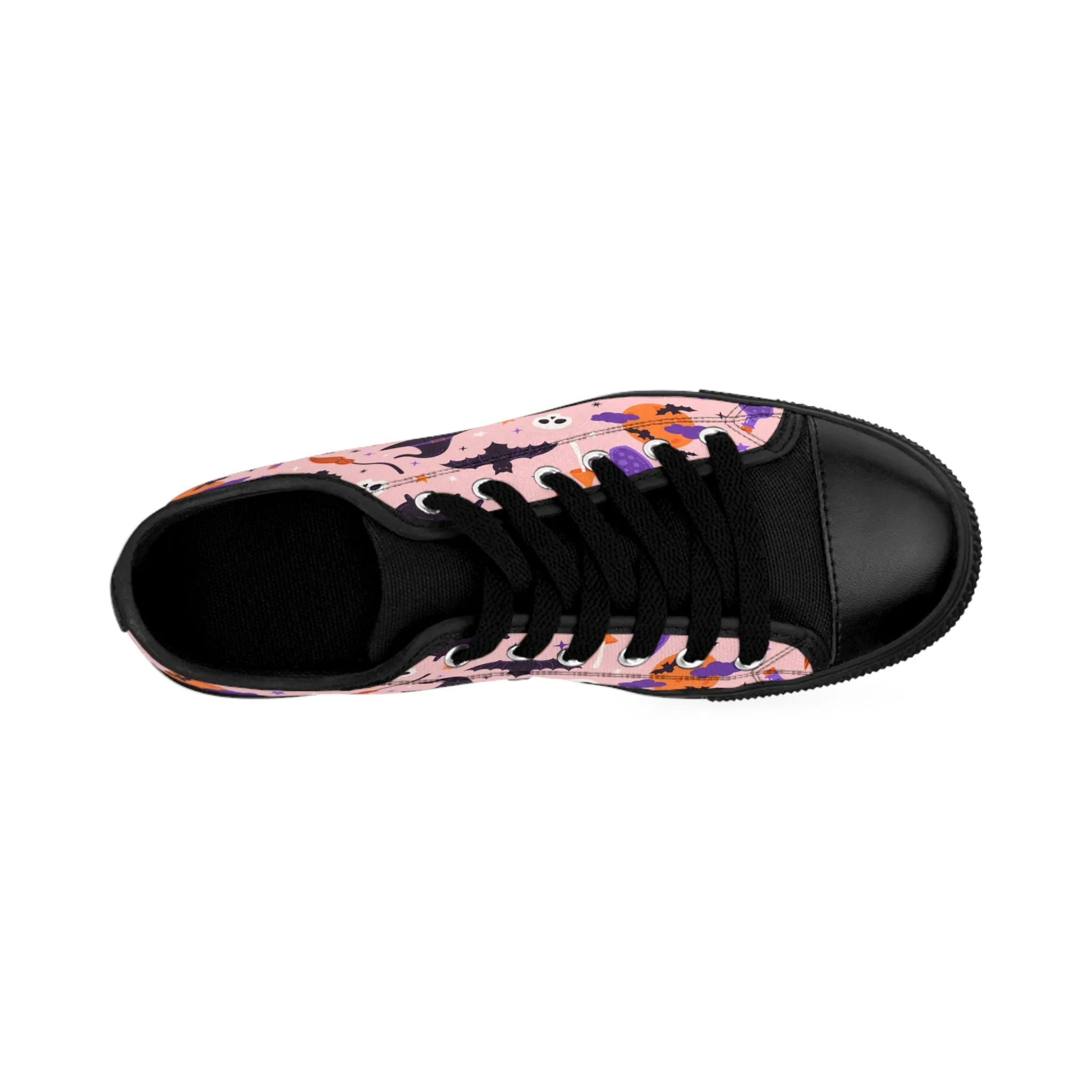 Pink Witch Pattern Women's Sneakers