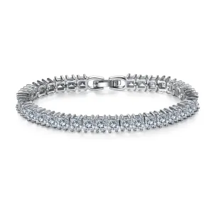 Princess Cut Cubic Zirconia Tennis Bracelet