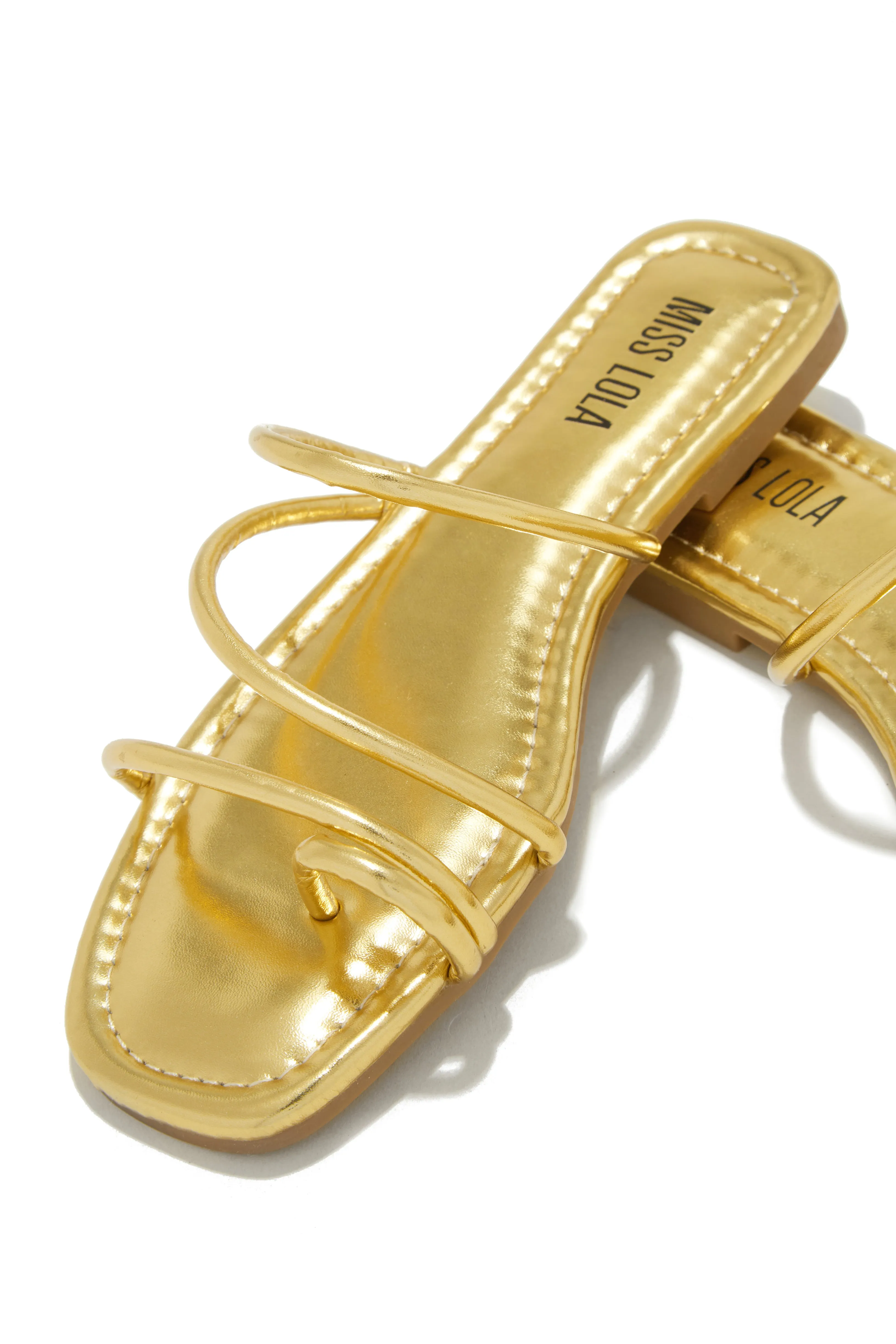 Summer Essentials Slip On Sandals - Gold