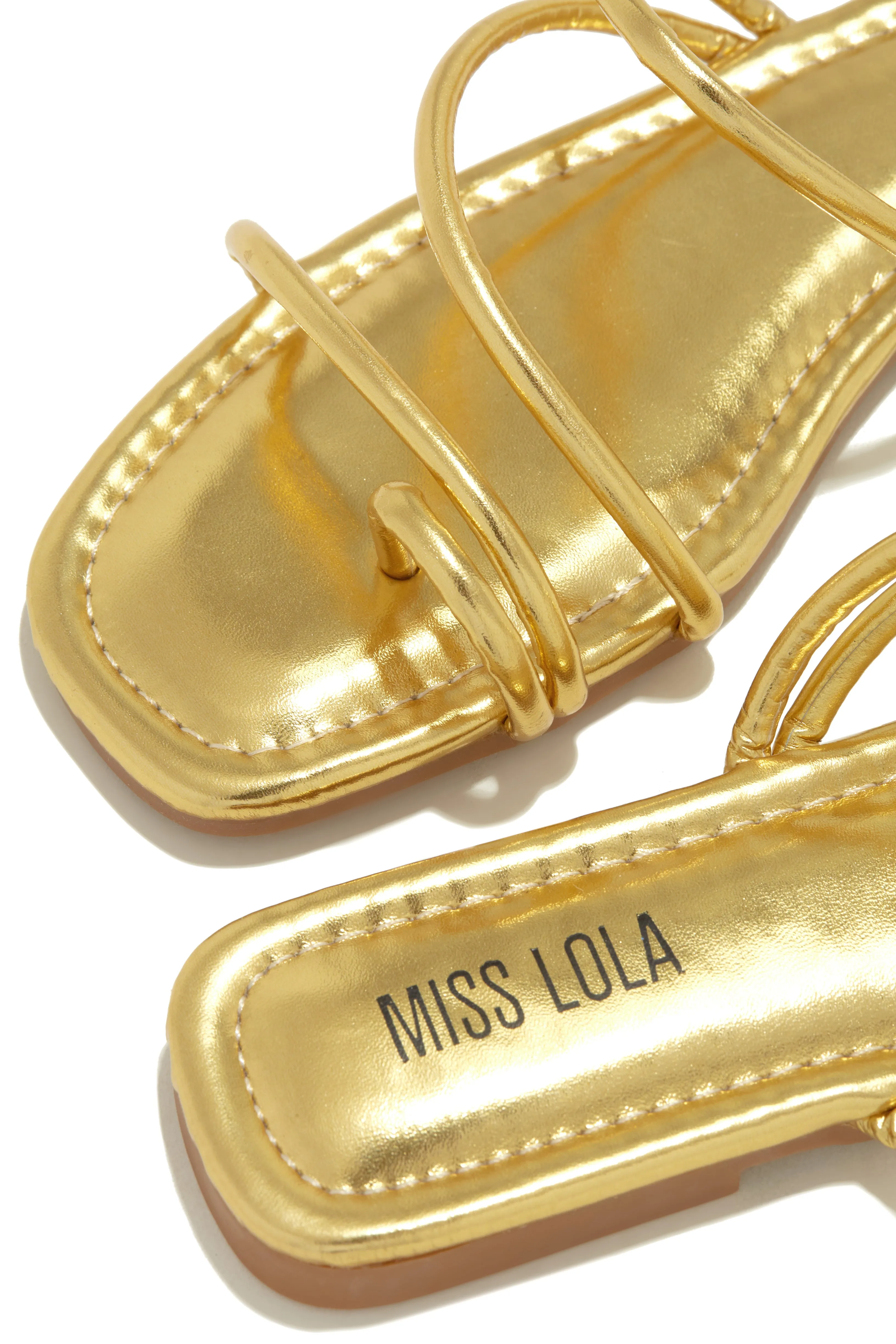 Summer Essentials Slip On Sandals - Gold