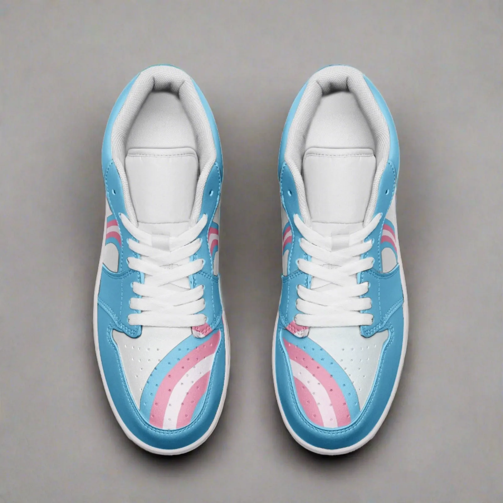 Transgender Pride Low Top Leather Sneakers