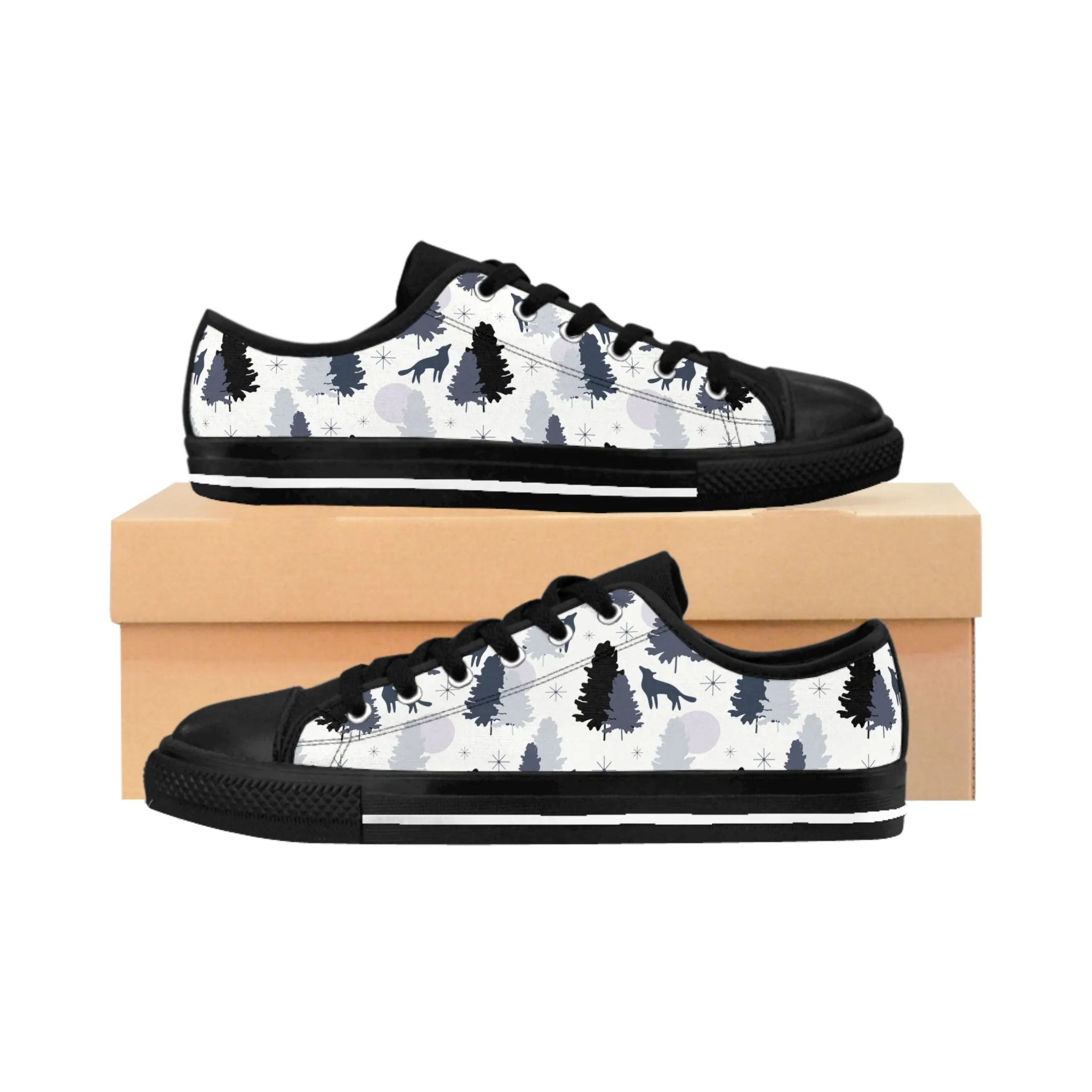 Wolf and Trees Women's Sneakers