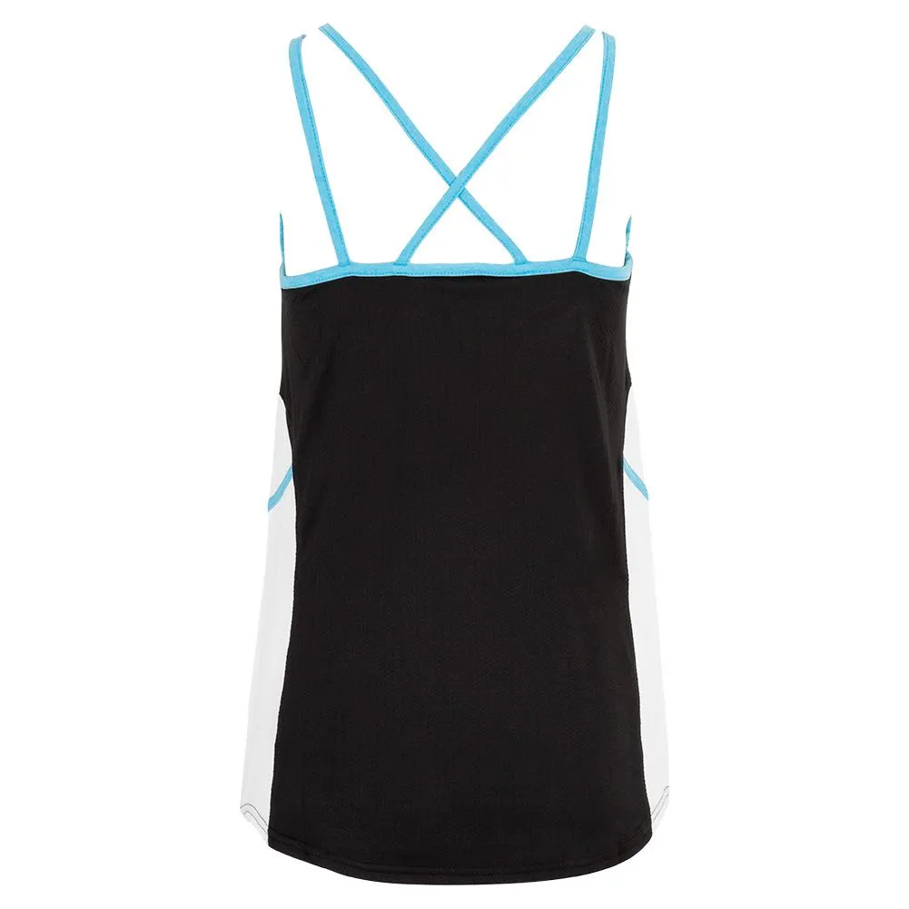 Women's Advantage Tennis Tank Black and White