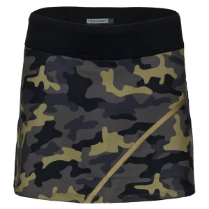 Women`s Elise 13.5 Inch Tennis Skort Camo and Black