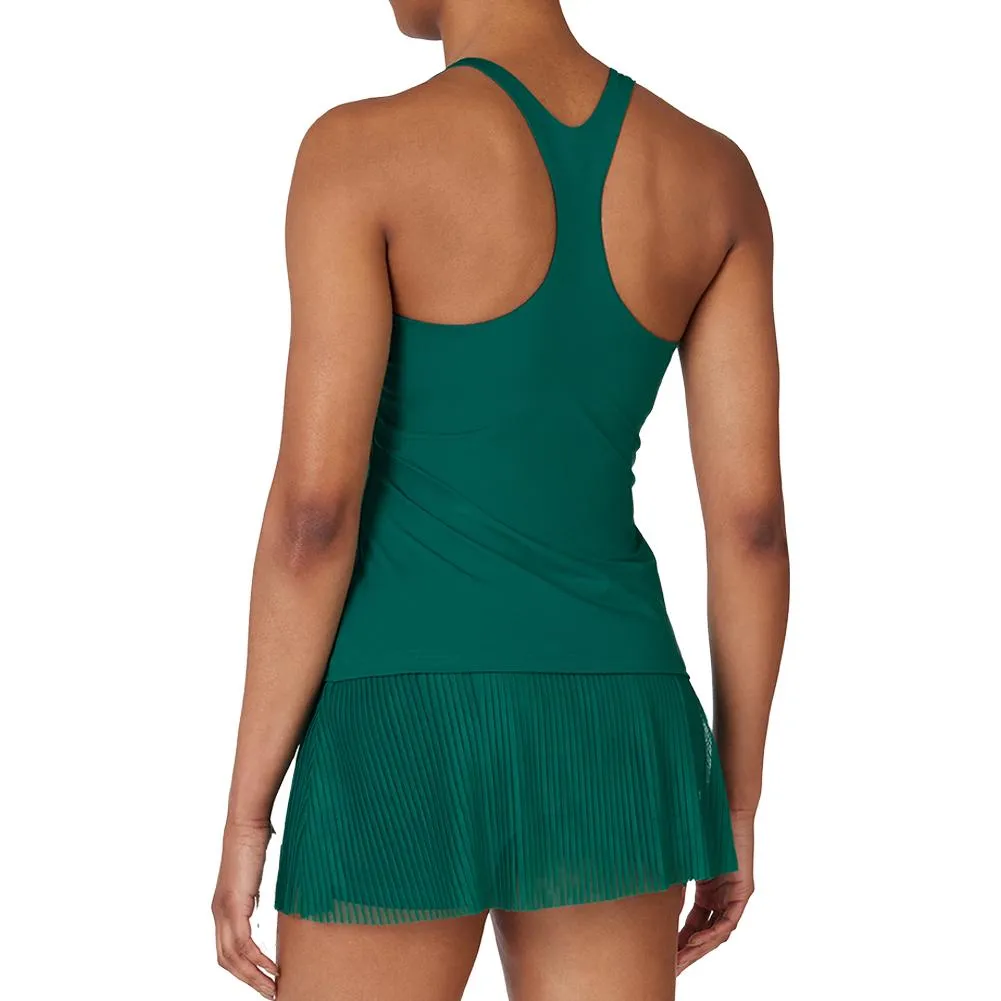 Women`s Racerback Tennis Tank Malachite and Viridis