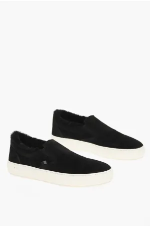 Woolrich Solid Color Suede Slip On Sneakers