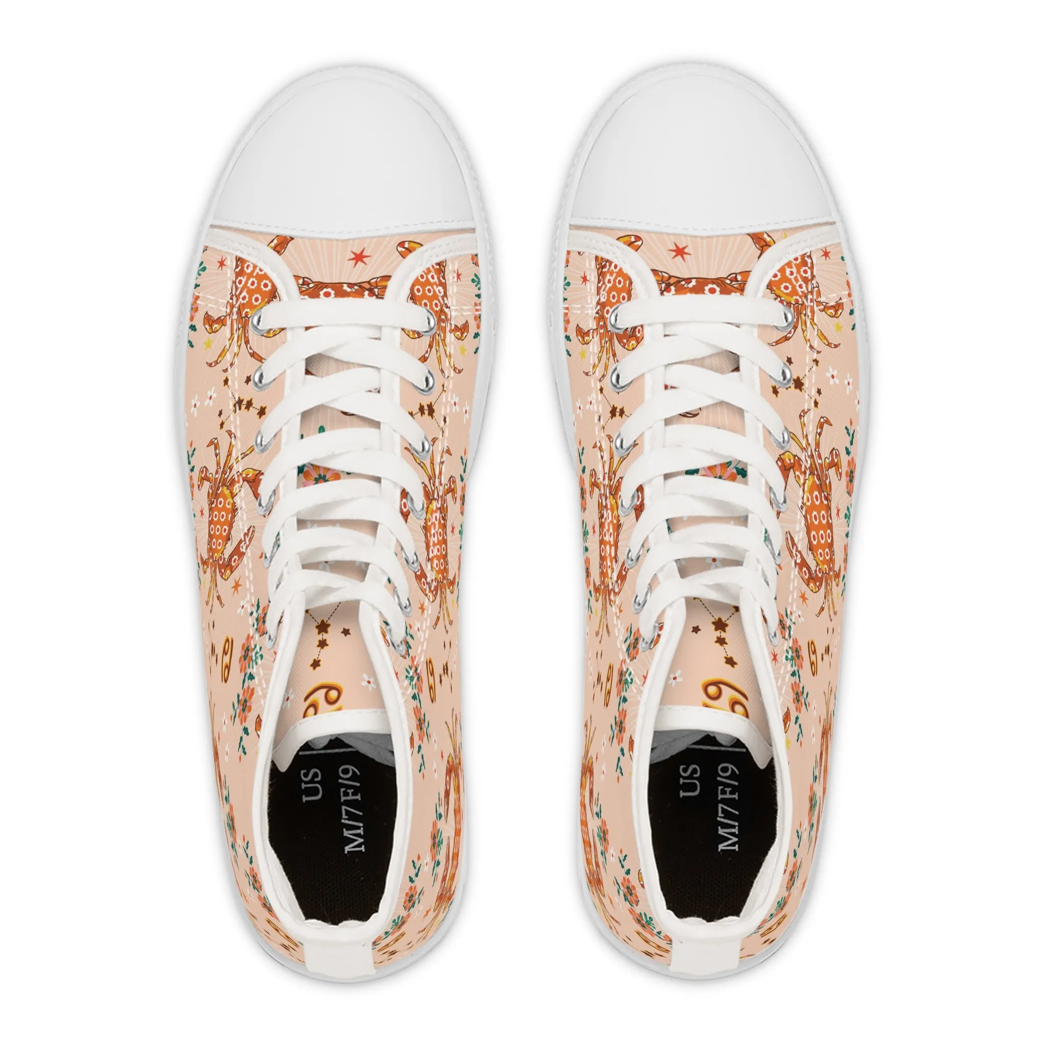 Zodiac Crab Women's High Top Sneakers