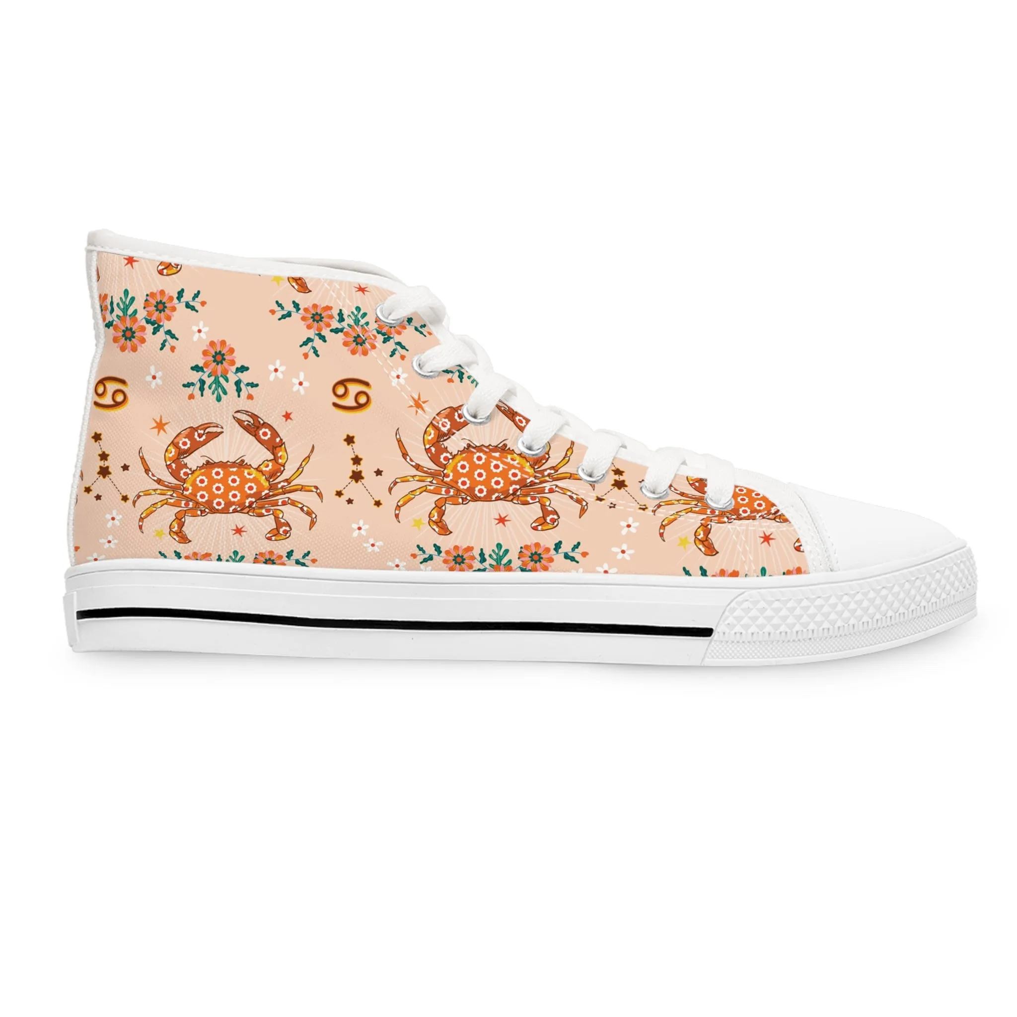 Zodiac Crab Women's High Top Sneakers